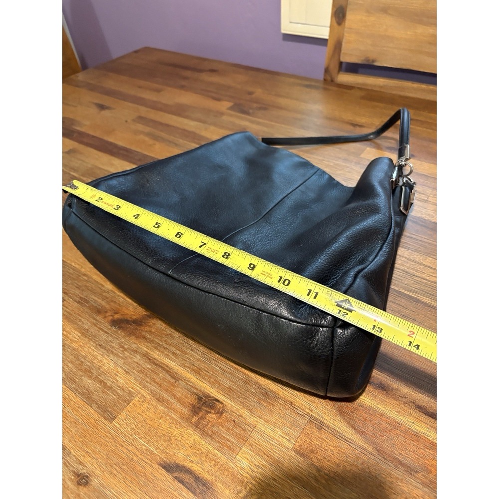 COACH‎ Madison Phoebe Shoulder Bag Hobo Style Leather Purse in Black F35723 - Picture 3 of 16